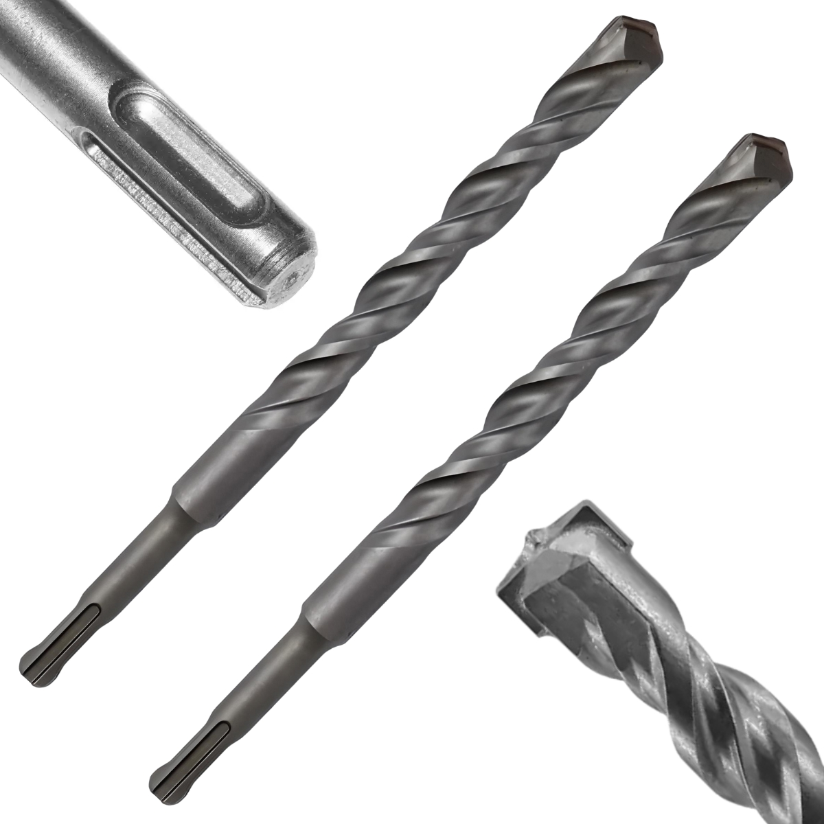 Broca Vídea Fura Parede Concreto 10mm X 160mm Encaixe Sds Plus | Fertak | Kit 02 Un