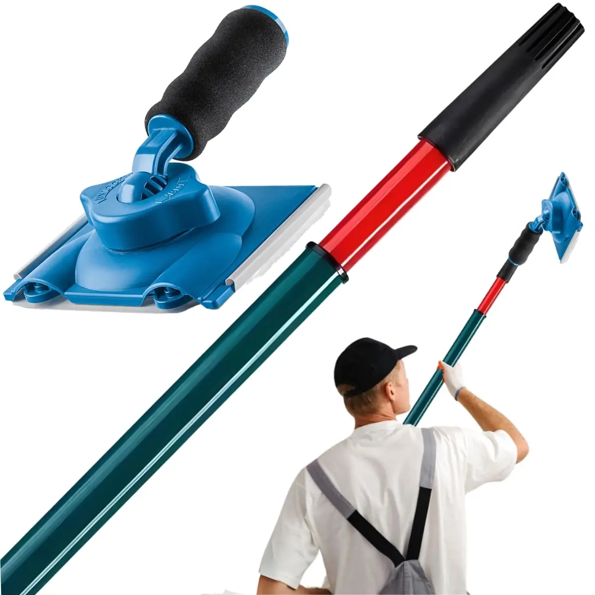 Pad Para Pintura + Cabo Extensor Prolongador Telescópico Para Rolo De Pintura 2m | Atlas