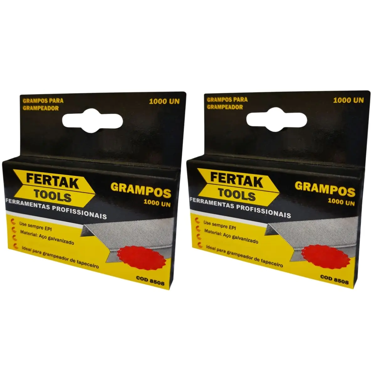 Grampos 12mm Tipo Reto Para Grampeador De Pressão Com 2000 Un | Fertak