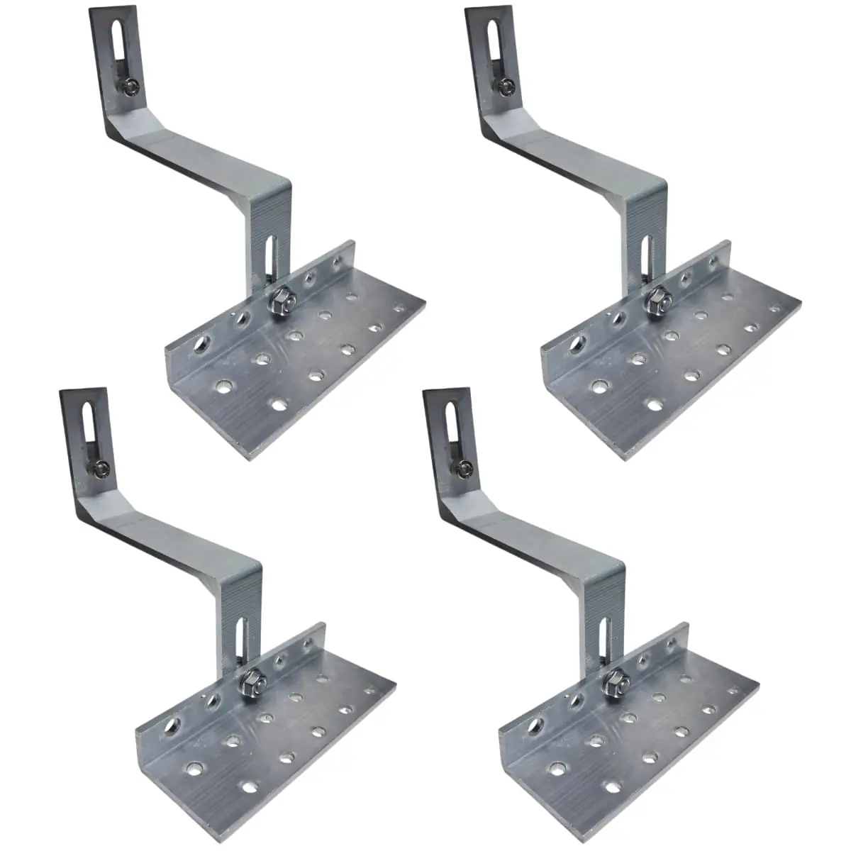 Estrutura Suporte Fixador Linha C Placa Painel Solar Inox Para Telha Cerâmica E Cimento | Perfil Master | Kit 04 Un