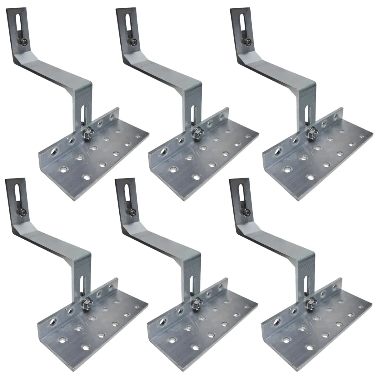 Estrutura Suporte Fixador Linha C Placa Painel Solar Inox Para Telha Cerâmica E Cimento | Perfil Master | Kit 06 Un