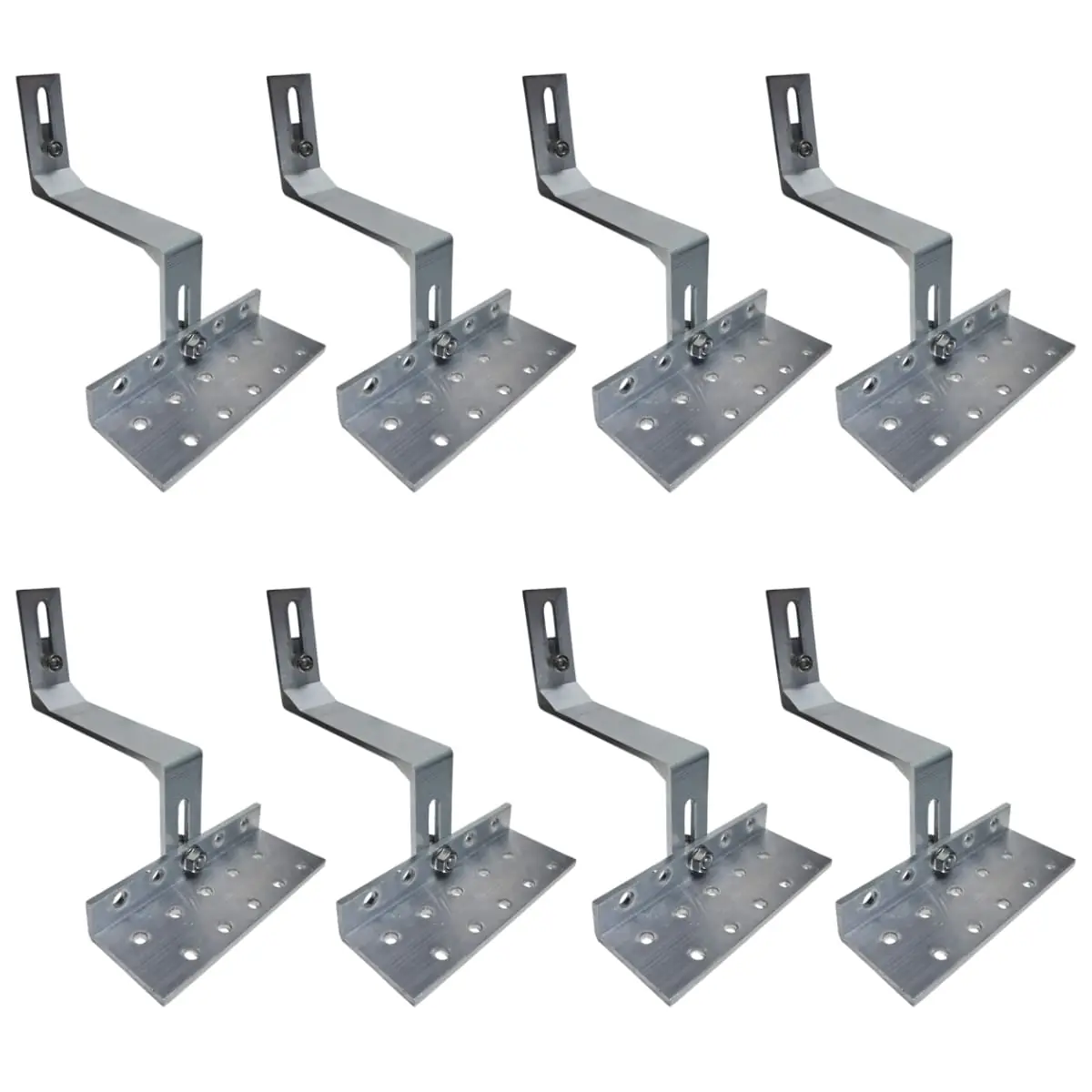 Estrutura Suporte Fixador Linha C Placa Painel Solar Inox Para Telha Cerâmica E Cimento | Perfil Master | Kit 08 Un