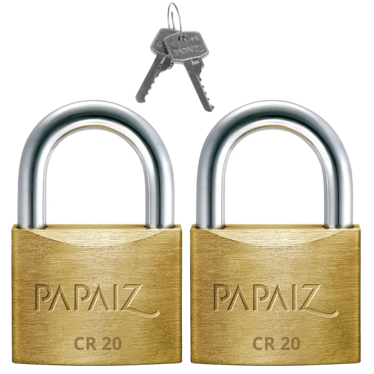 Cadeado Pequeno 20mm Haste Curta Latão Maciço Dourado Com Chave| Papaiz | Kit 02 Un