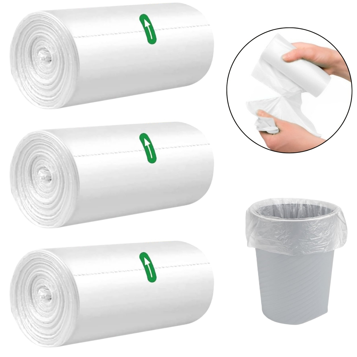Refil Saco De Lixo Para Lixeira Banheiro 39x50cm Com 70 Sacos | Valeplast | 03 Un