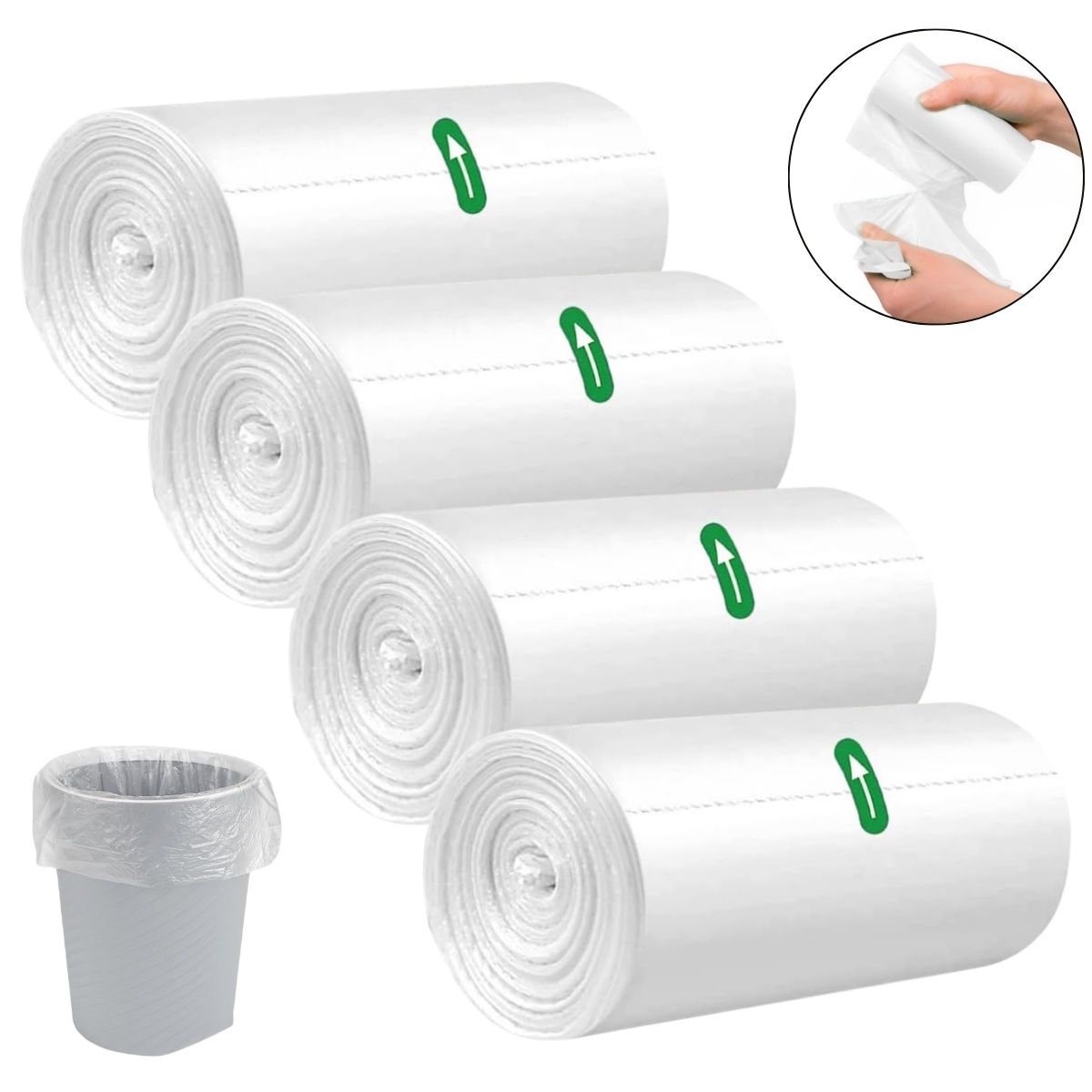 Refil Saco De Lixo Para Lixeira Banheiro 39x50cm Com 70 Sacos | Valeplast | 04 Un