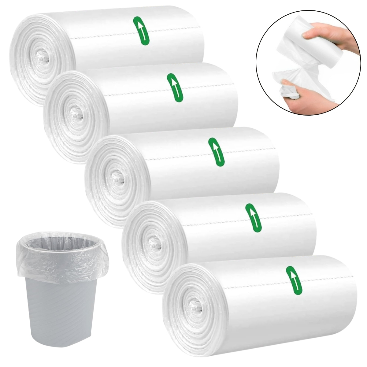 Refil Saco De Lixo Para Lixeira Banheiro 39x50cm Com 70 Sacos | Valeplast | 05 Un