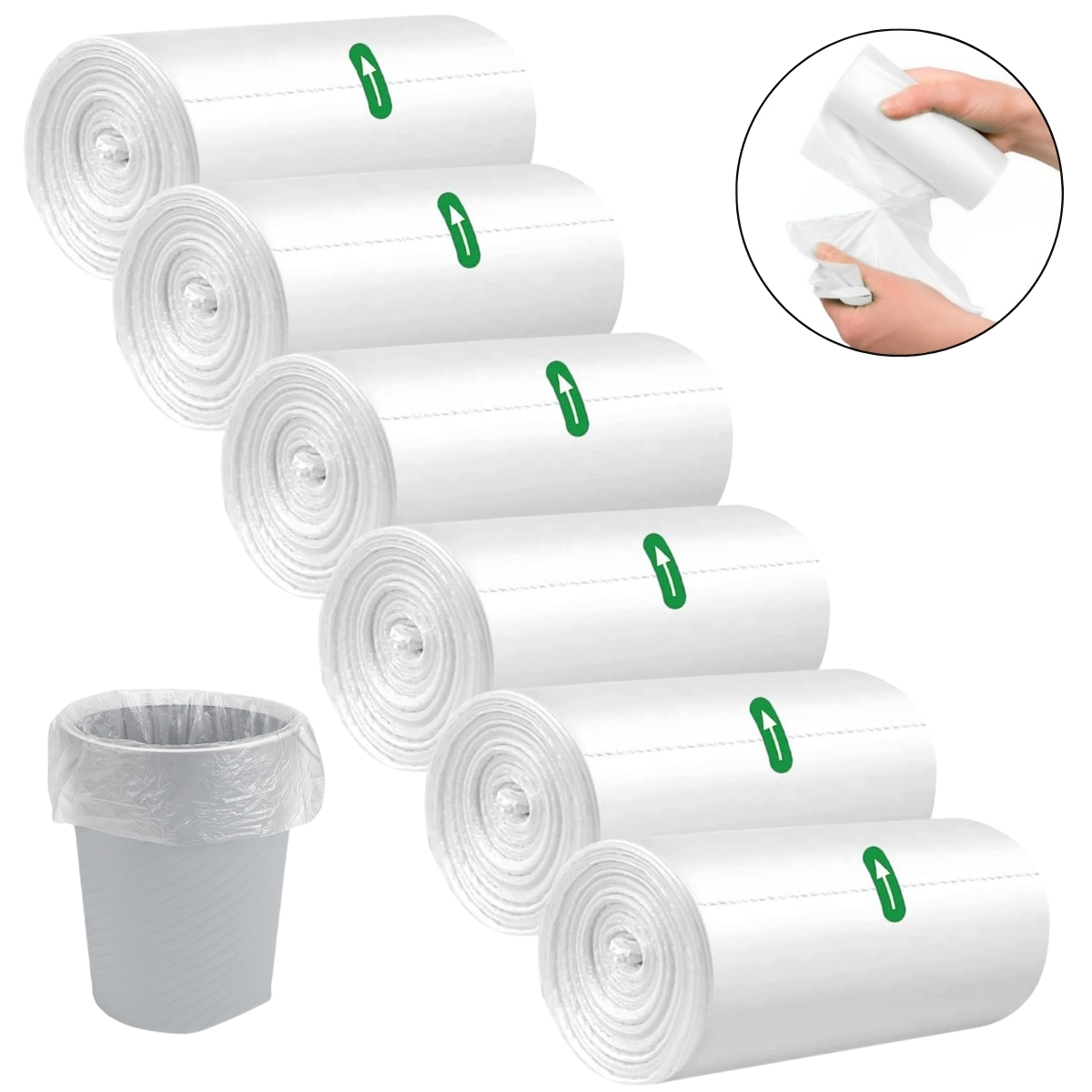 Refil Saco De Lixo Para Lixeira Banheiro 39x50cm Com 70 Sacos | Valeplast | 06 Un