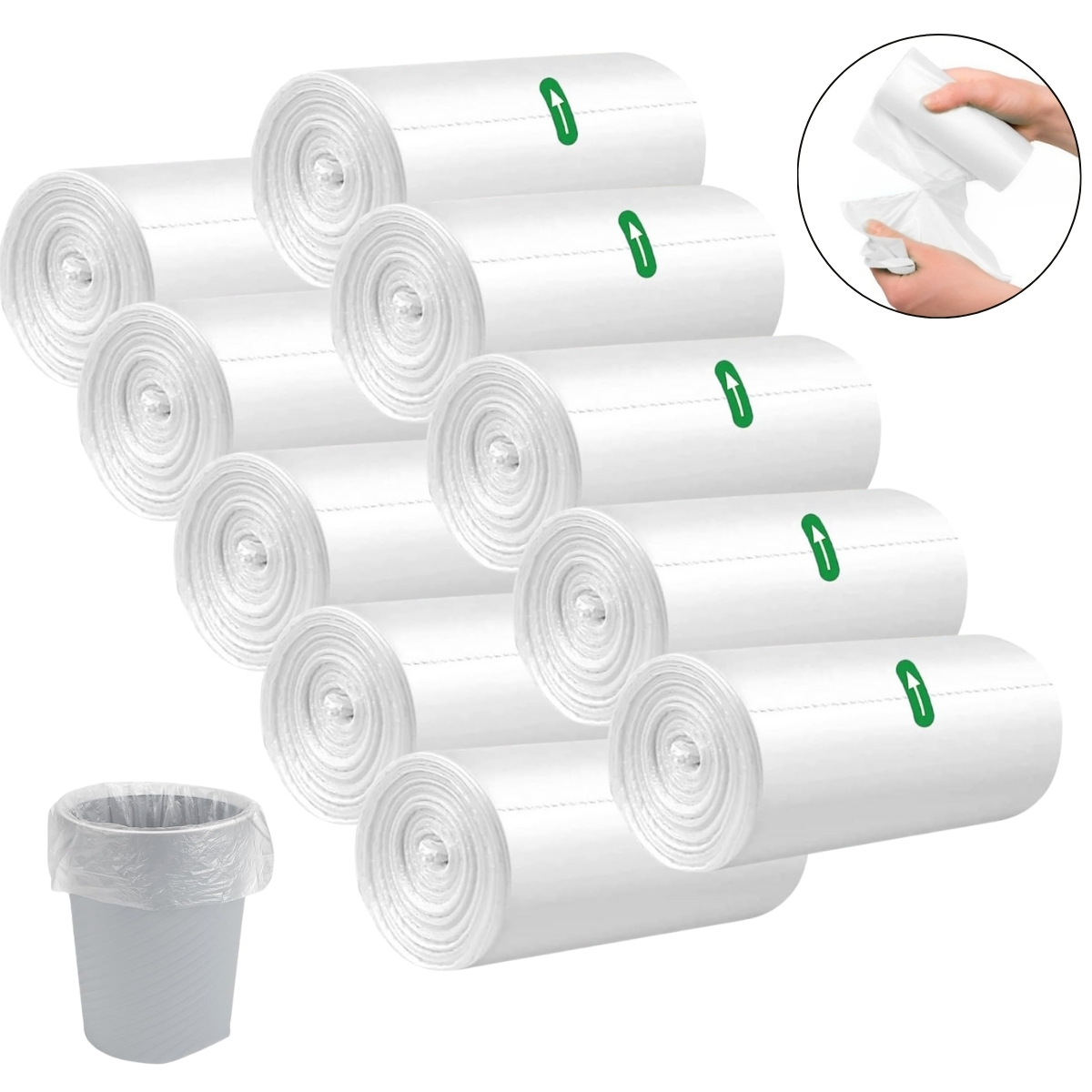 Refil Saco De Lixo Para Lixeira Banheiro 39x50cm Com 70 Sacos | Valeplast | 10 Un