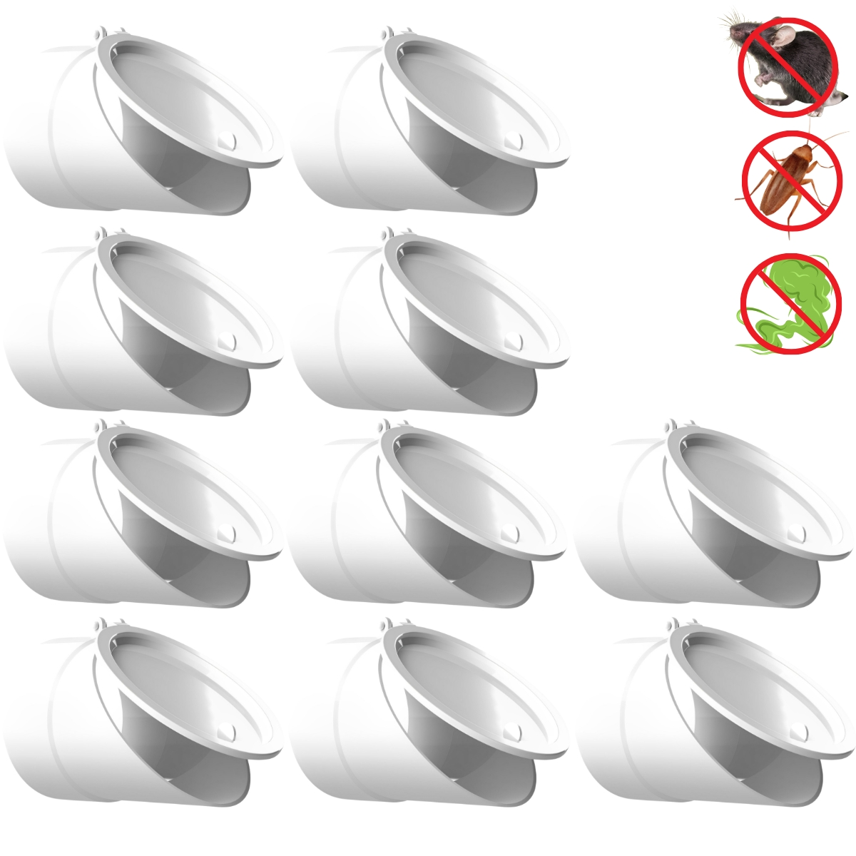 Válvula De Retenção Esgoto Para Canos 100mm | Valeplast | 10 Un