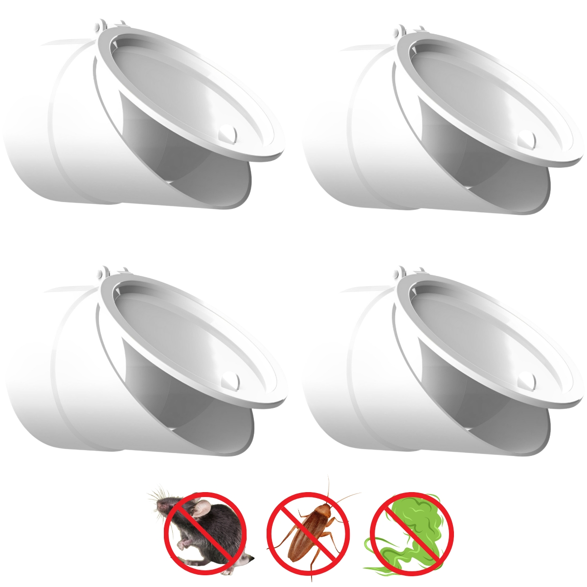 Válvula De Retenção Esgoto Para Canos 50mm | Valeplast | 04 Un