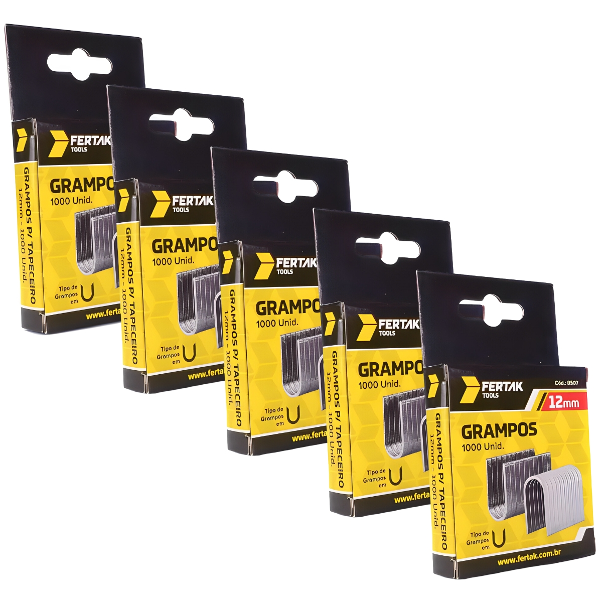 Grampos 12mm Tipo U Para Grampeador De Pressão Com 5000 Un | Fertak