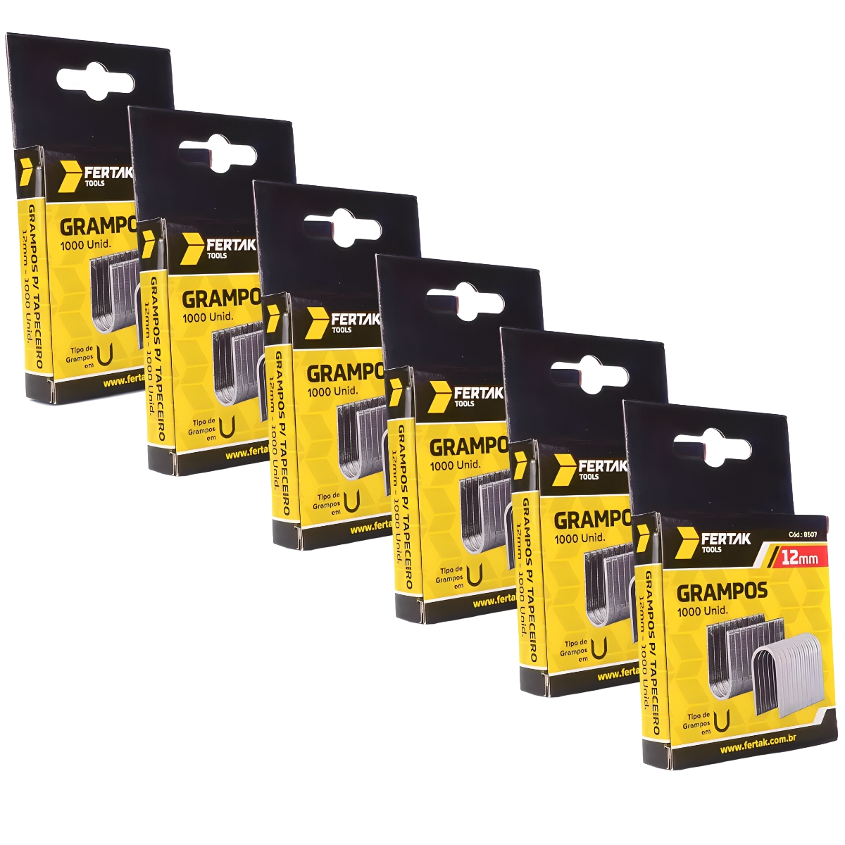 Grampos 12mm Tipo U Para Grampeador De Pressão Com 6000 Un | Fertak
