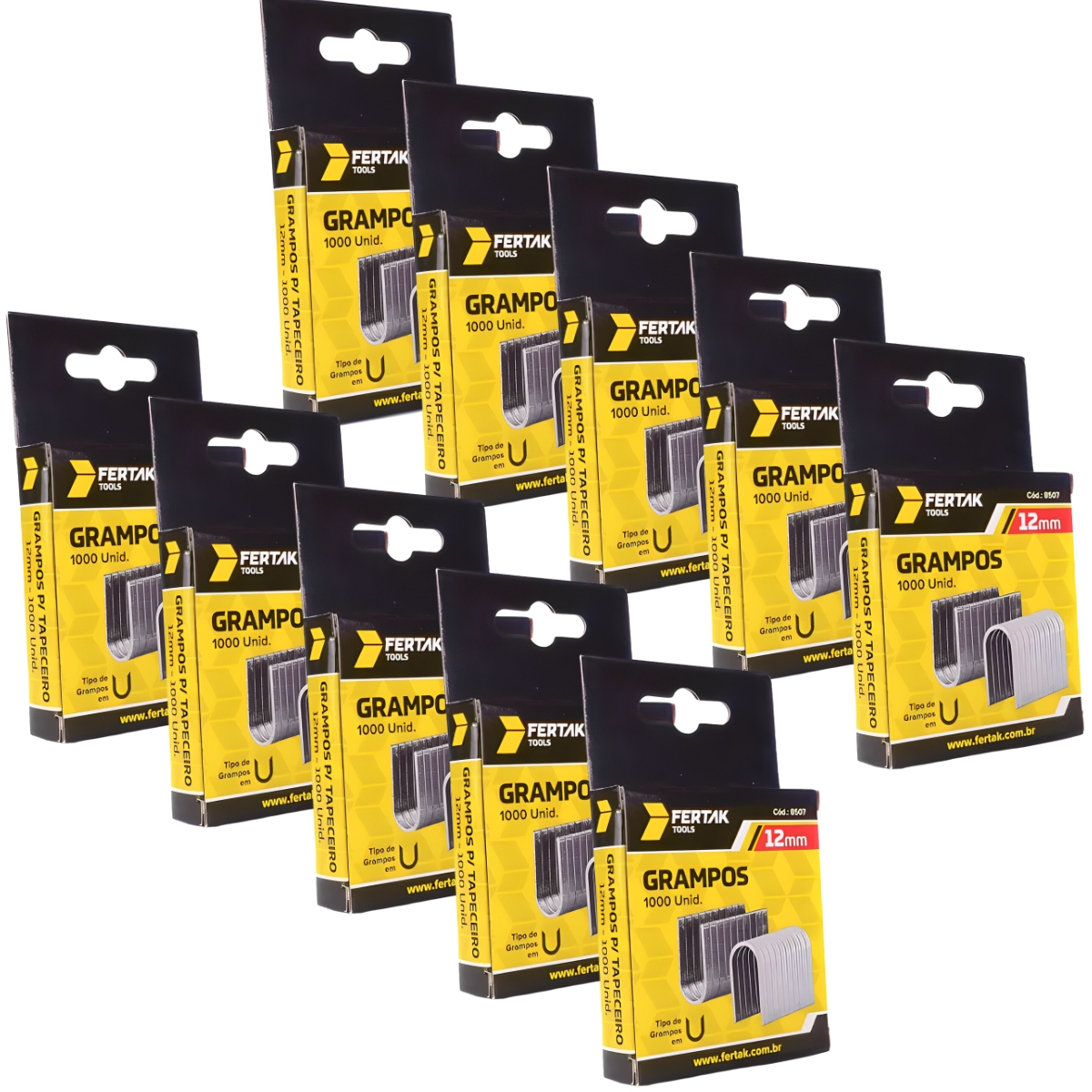 Grampos 12mm Tipo U Para Grampeador De Pressão Com 10000 Un | Fertak