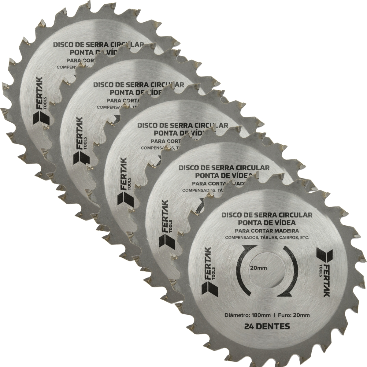 Disco De Serra Circular 24 Dentes 20x180mm | 05 Un