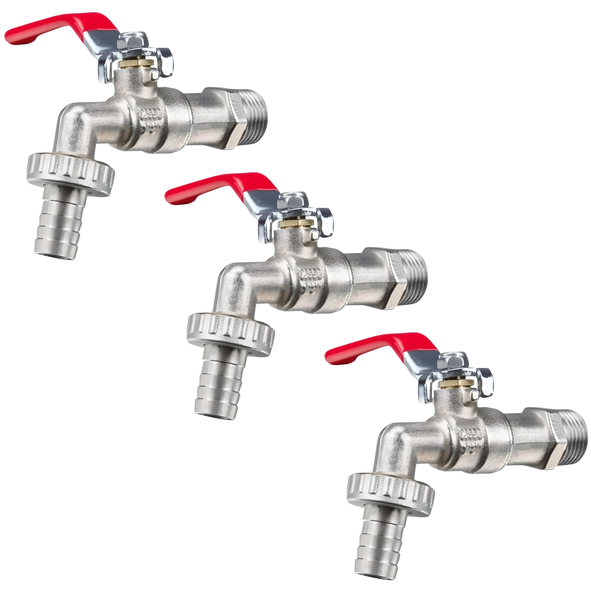 Torneira De Metal Para Jardim Quintal Tanque Com Bico 1/2" | Fertak | 03 Un