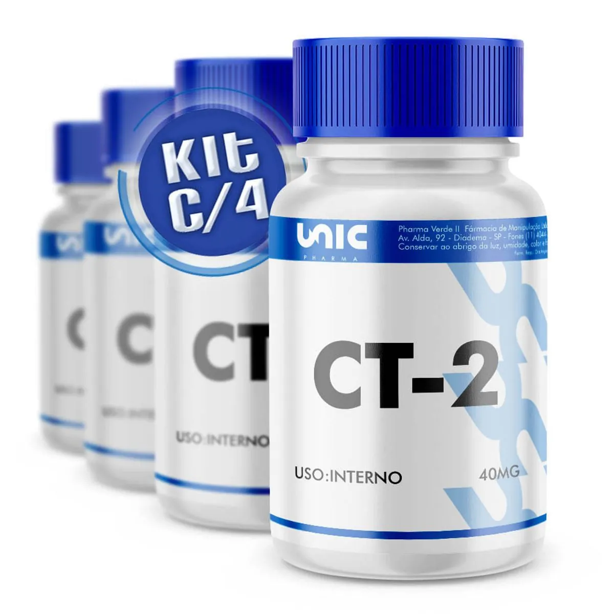 Kit 4 frascos CT-2 Colágeno Tipo II 40mg - 30 Cápsulas (CADA)