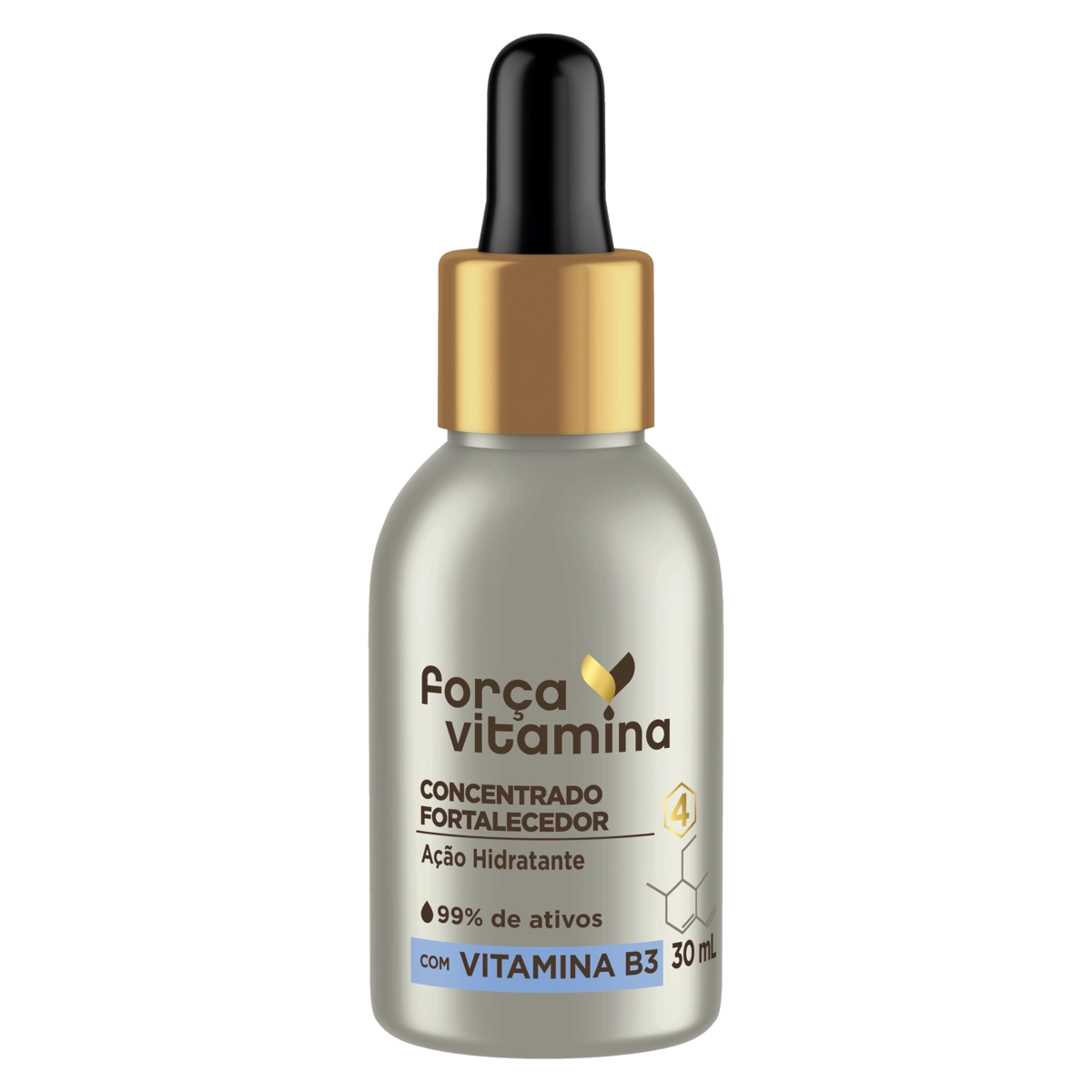 Concentrado Fortalecedor Com Vitamina B3 Força Vitamina Frasco 30ml