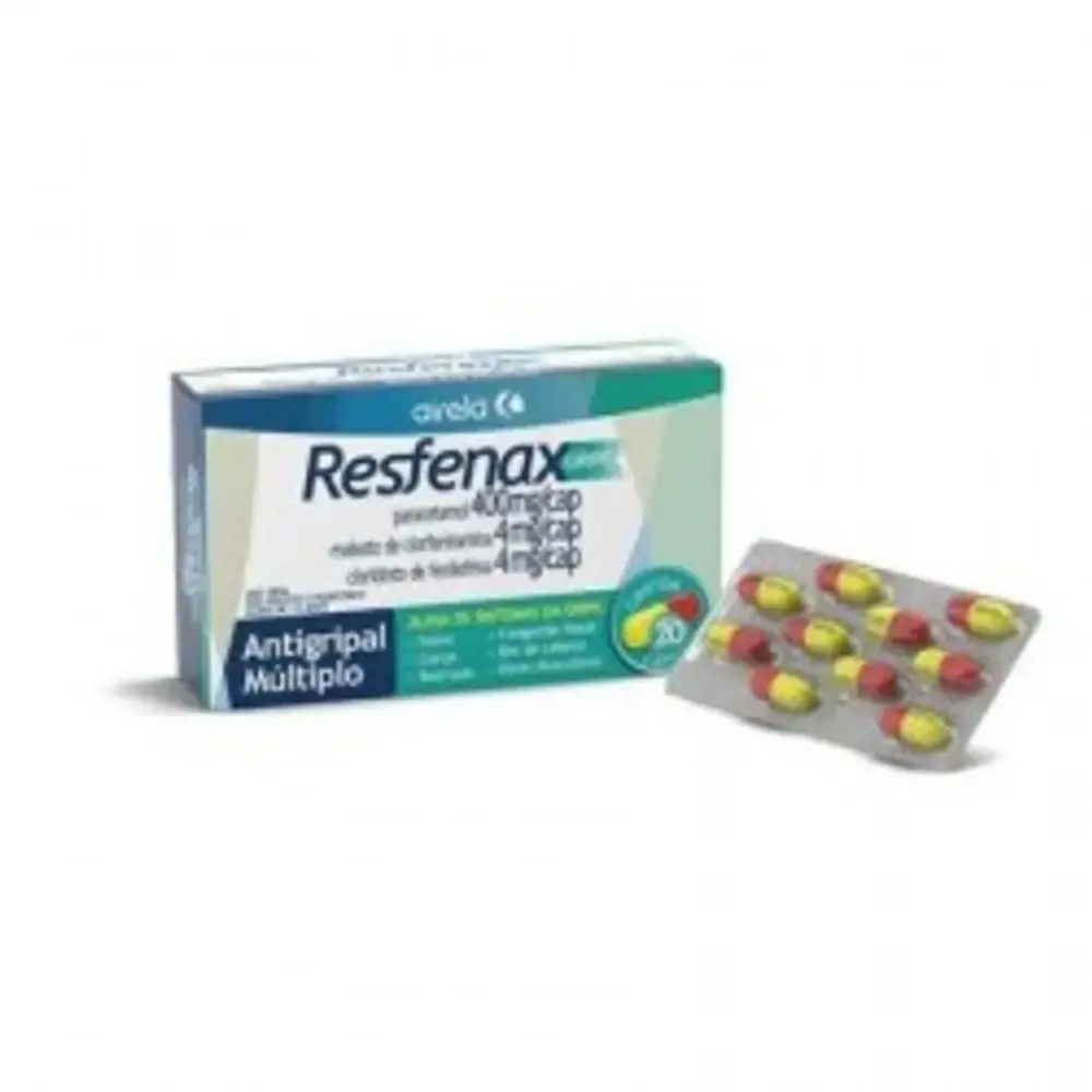 Resfenax Gripe 4 Mg 4 Mg 400 Mg 20 Cápsulas Airela Similar