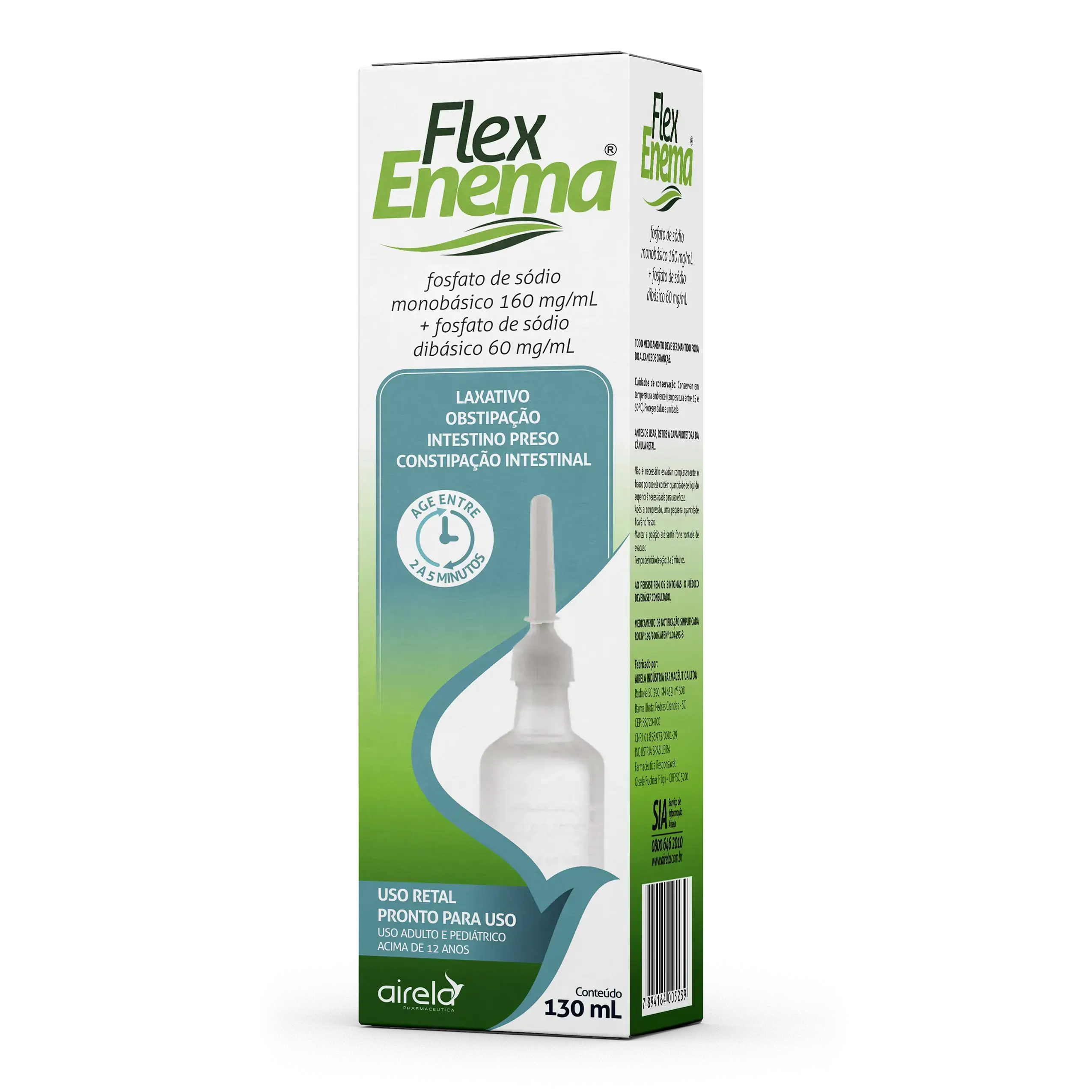 Flexenema Solução Retal Airela Frasco Com 130ml