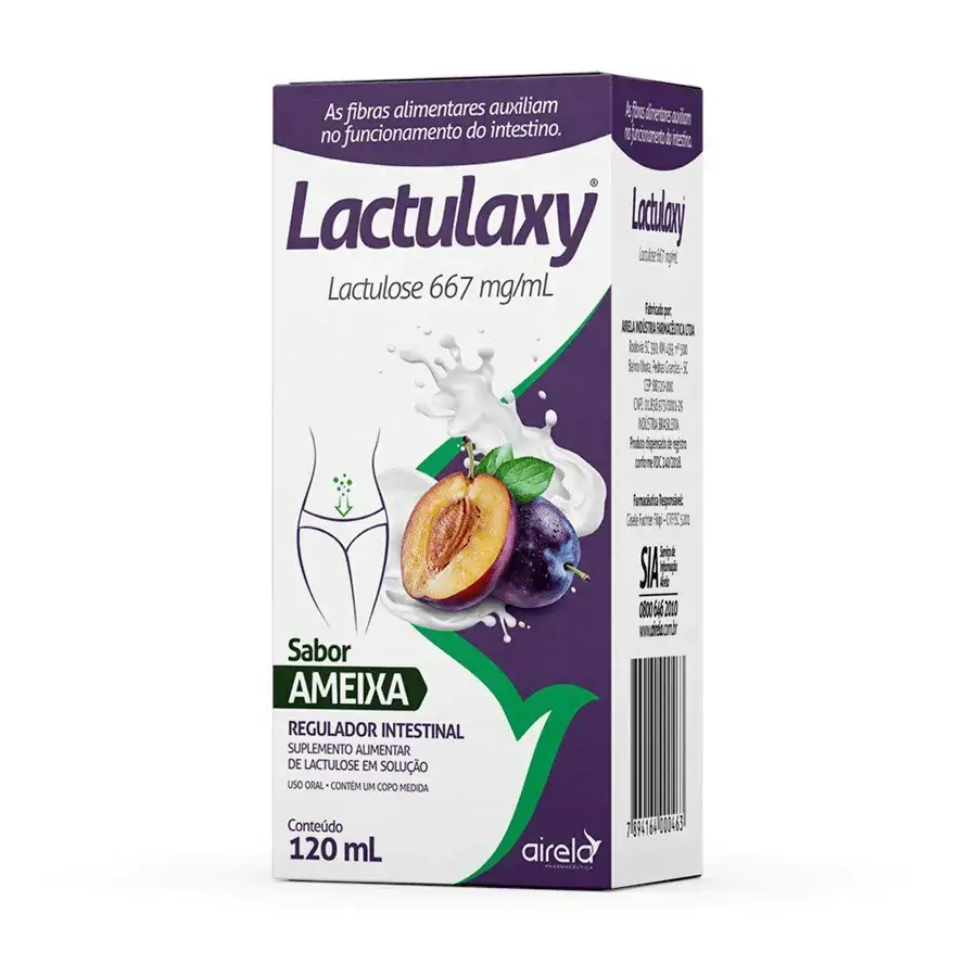 LACTULOSE - LACTULAXY 667MG/ML AMEIXA 120ML