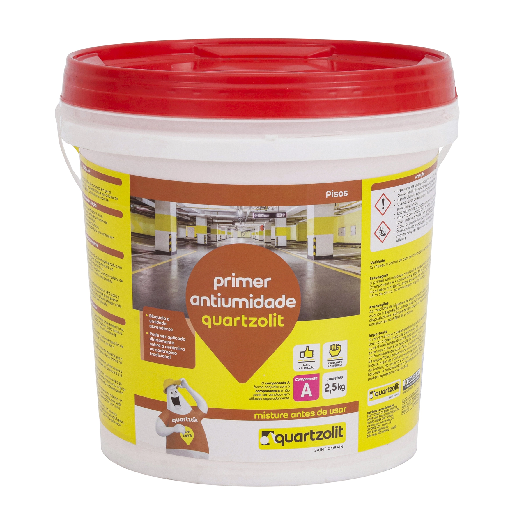 Primer Impermeabilizante Quartzolit Contrapiso Componente A 2,5kg Branco