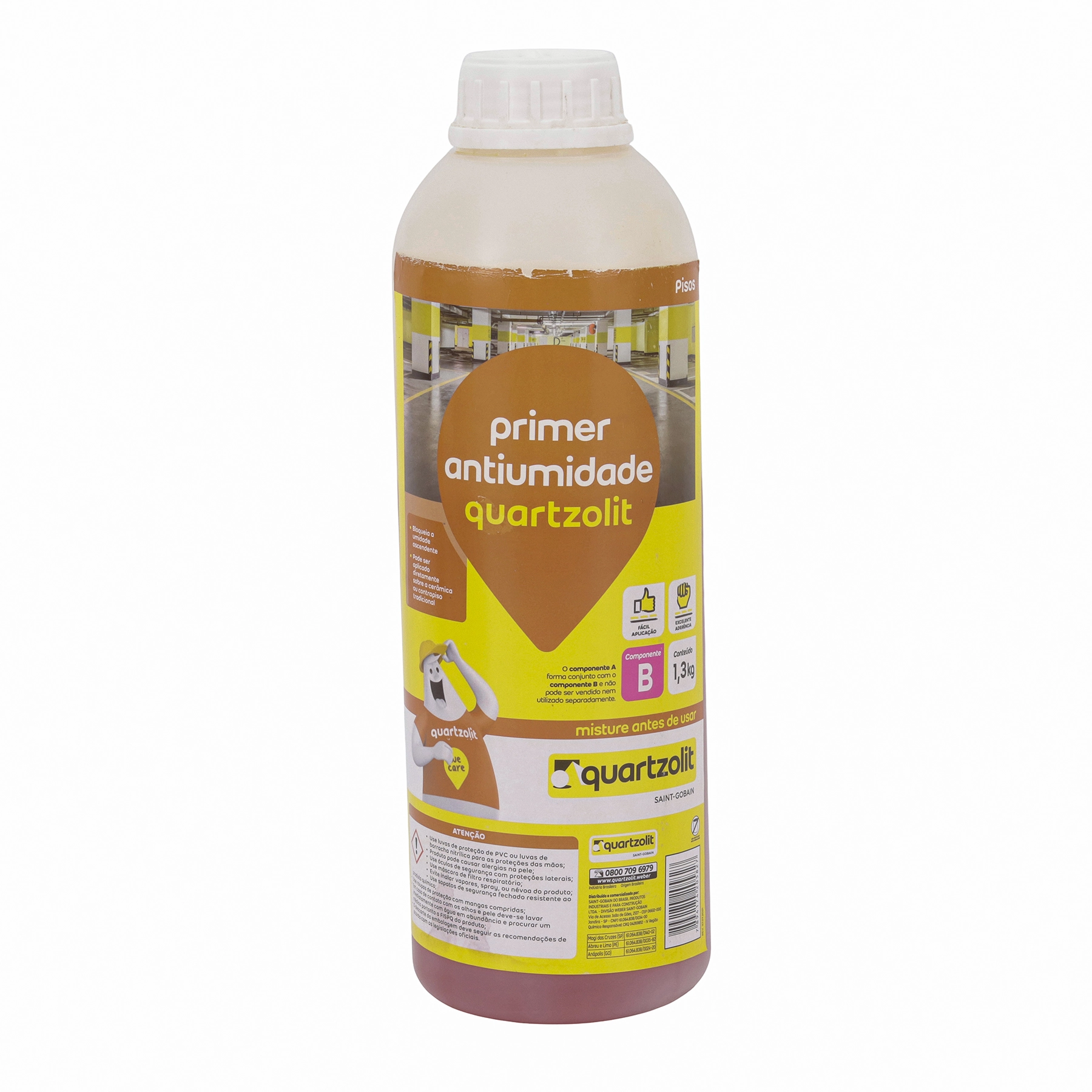 Primer Impermeabilizante Quartzolit Contrapiso Componente B 1,3kg Laranja