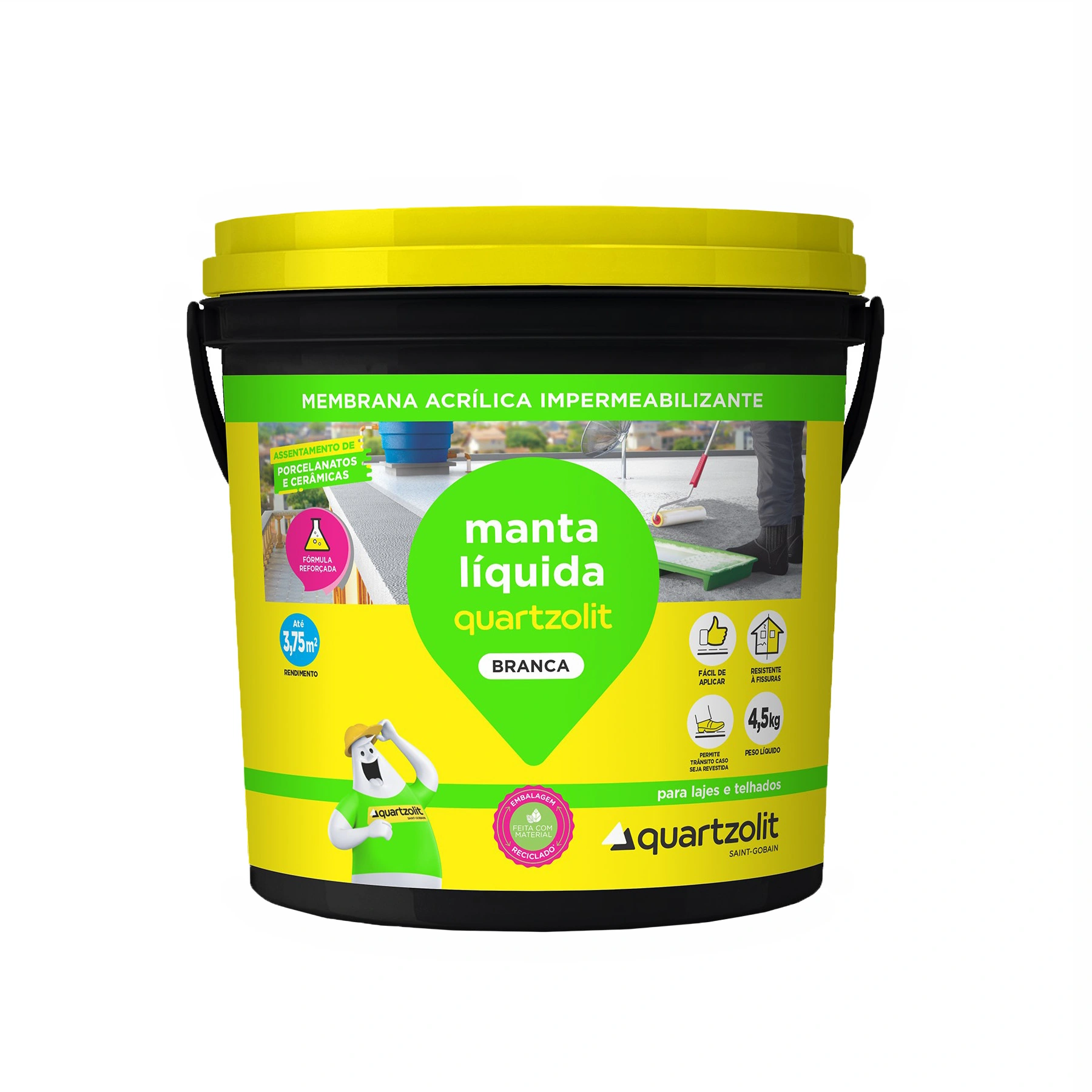 Manta Liquida Branca Galao 4,5kg Quartzolit