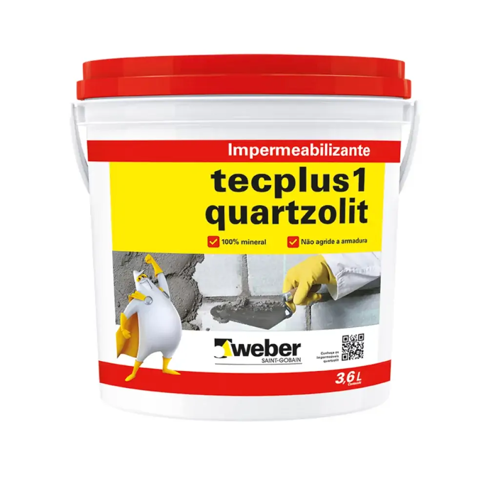Impermeabilizante Tecplus 1 Cinza 3,6 Litros