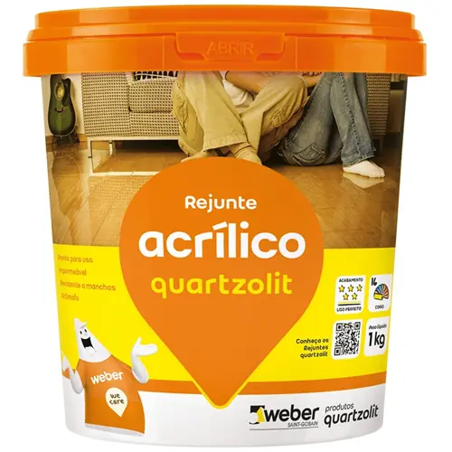 Rejunte Acrílico Cortiça 1 Kg Anti Fungo Quartzolit.