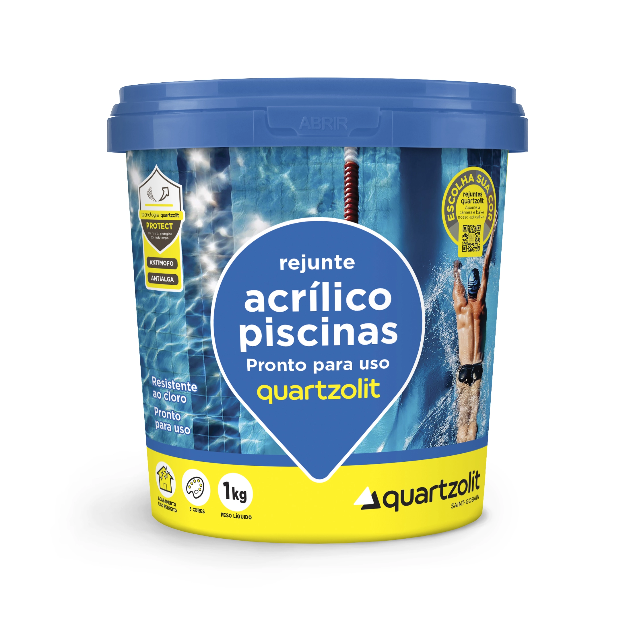 Rejunte Acrílico Premium Azul Celeste 1 Kg Quartzolit
