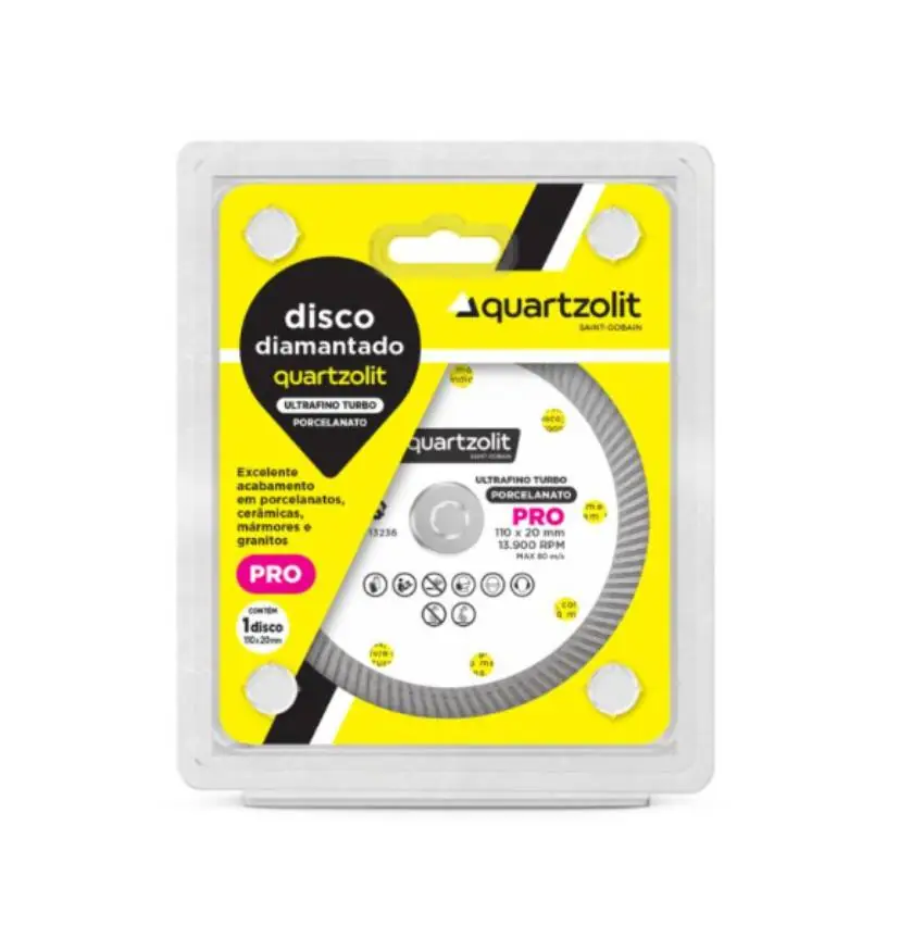 Disco Diam Quartzolit Ultrafino Turbo 110mm 4,5 Ref 0594.00042.0001cx