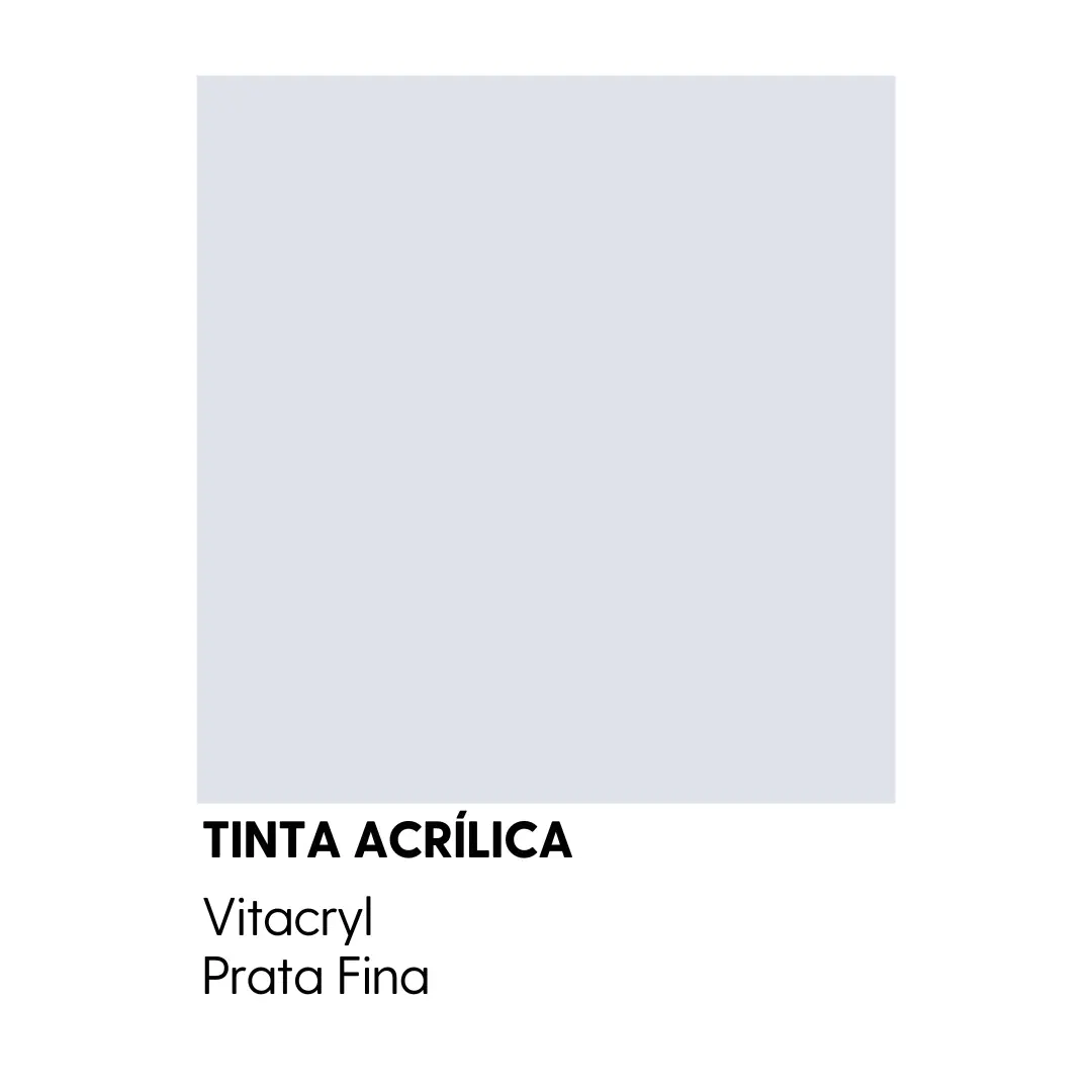 Tinta Emborrachada Acetinada Cinzas - Prata Fina - 3 6 Lts