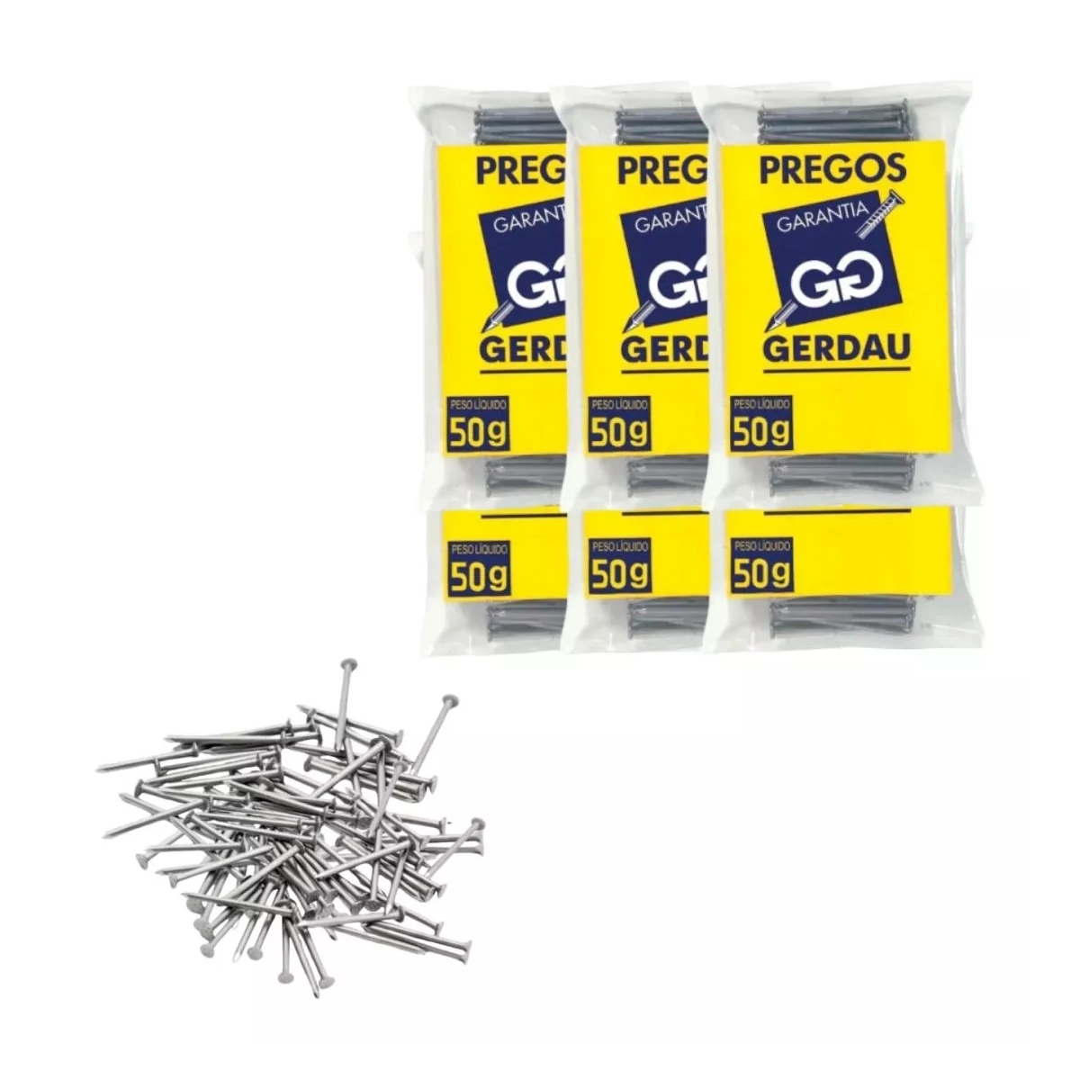Prego Polido Com Cabeça 10x10 1,5mm X 23mm 300g Gerdau