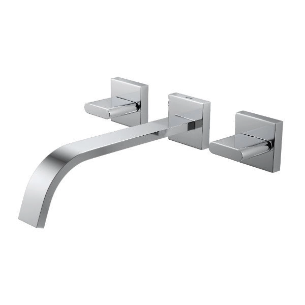 Torneira Misturador de Parede para Banheiro com Bica Reta Cromada Polo Deca