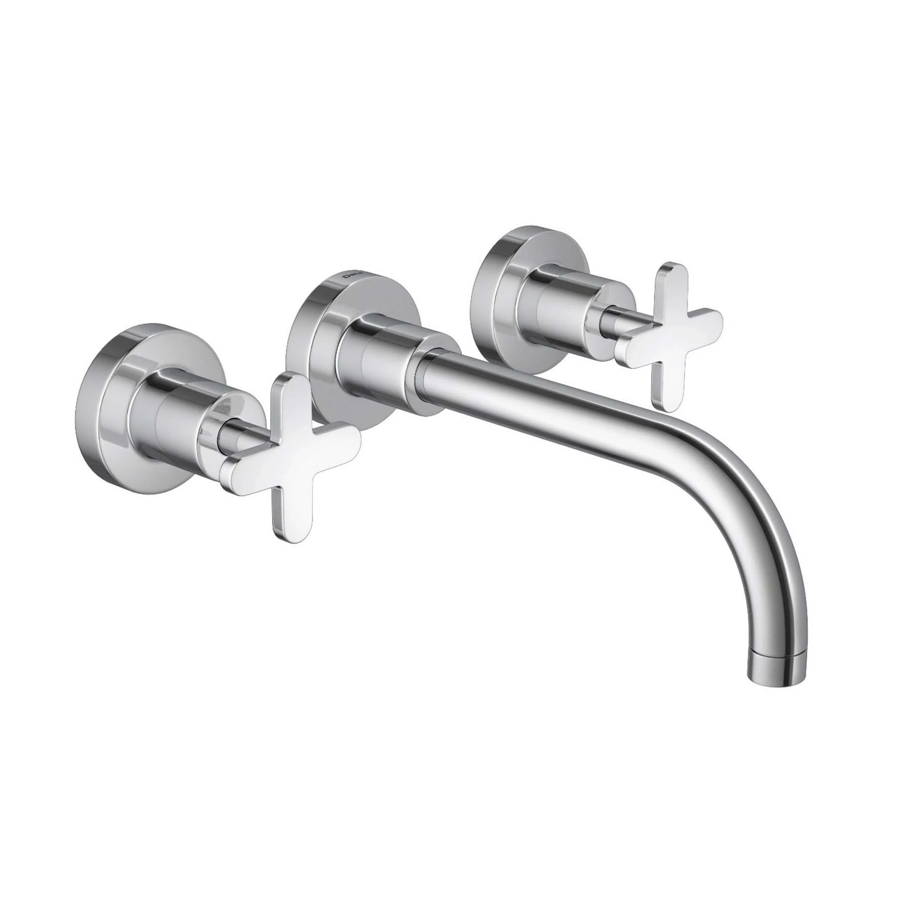 Torneira Misturador para Parede de Banheiro Bica Reta Cromada Disco Deca