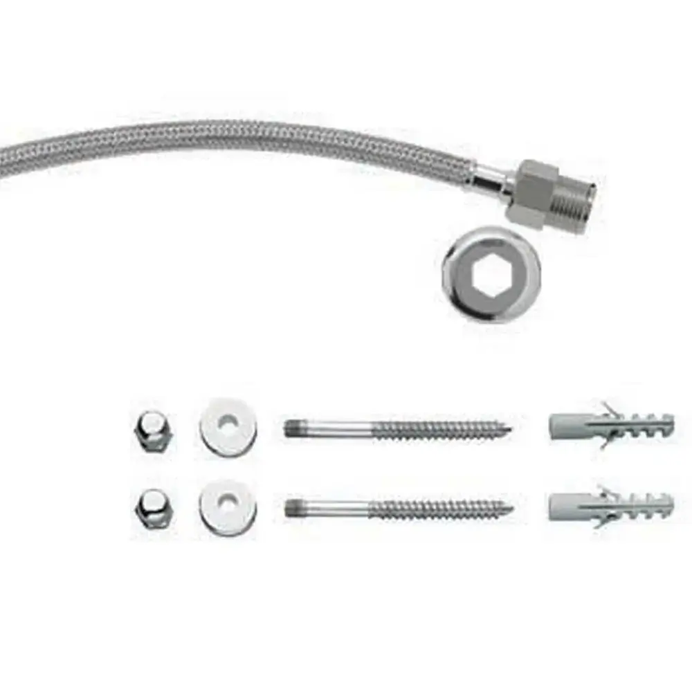 Conjunto de Instalação para Bacia com Caixa com Fixação Vertical Cromado