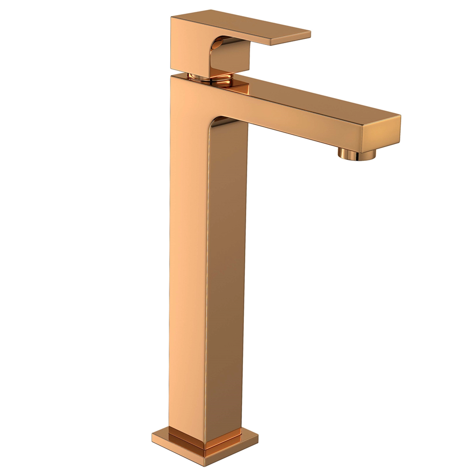 Torneira de Pia para Banheiro com Bica Alta Rose Gold Unic Deca