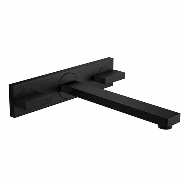 Torneira Misturador de Parede para Banheiro com Bica Reta Preta Fosca Dream Deca