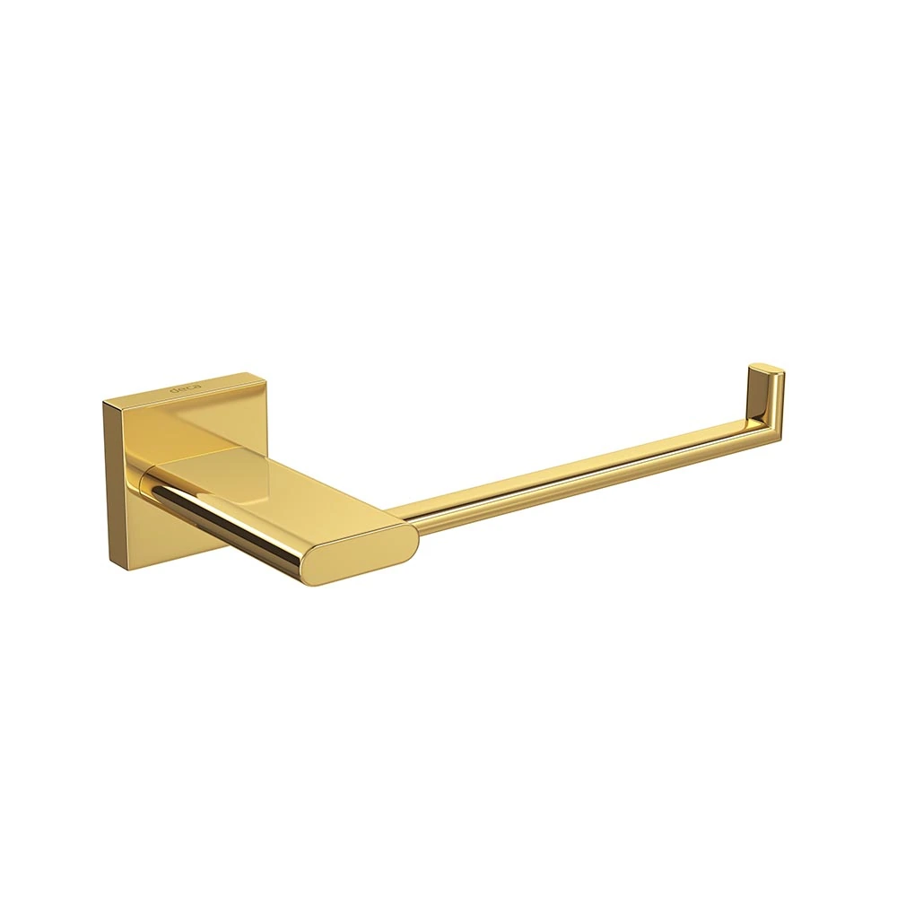 Porta Papel Higiênico Metal Simples Gold Polo Deca