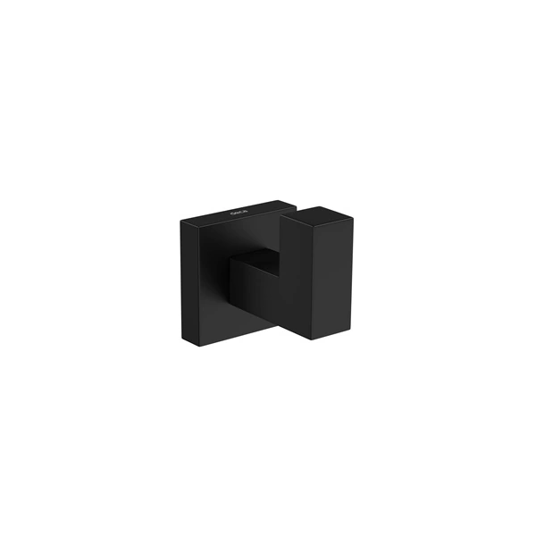 Cabideiro Banheiro Metal Fosco Black Matte Quadratta Deca