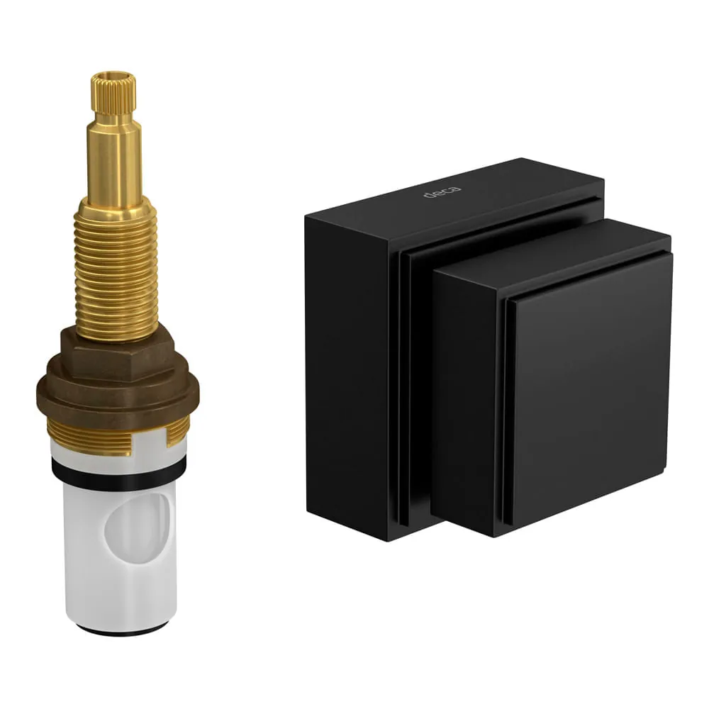Acabamento Registro De Pressão 1/2" E 3/4" Quadra Black Matte - 4916.bl93.pq.mt