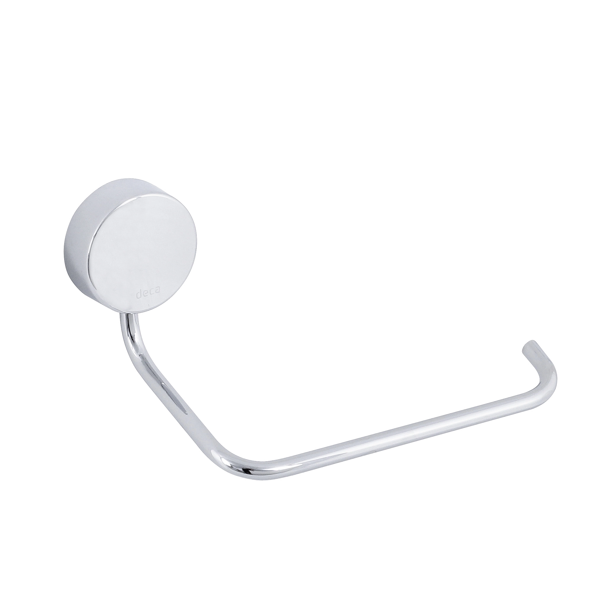 Porta Papel Higiênico Metal Simples Prata Brilhante Net Deca