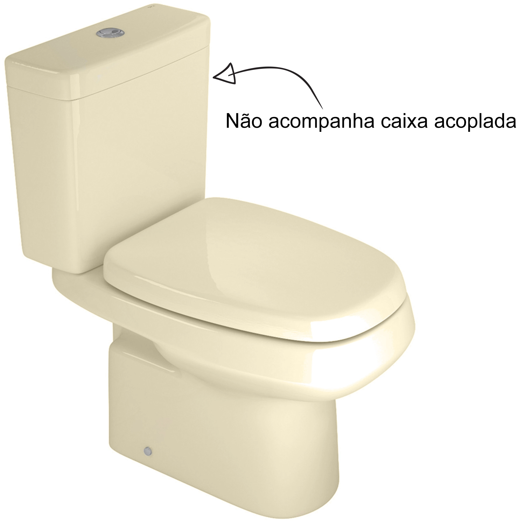 Vaso Sanitário para Caixa Acoplada Saída Vertical Monte Carlo Creme Deca