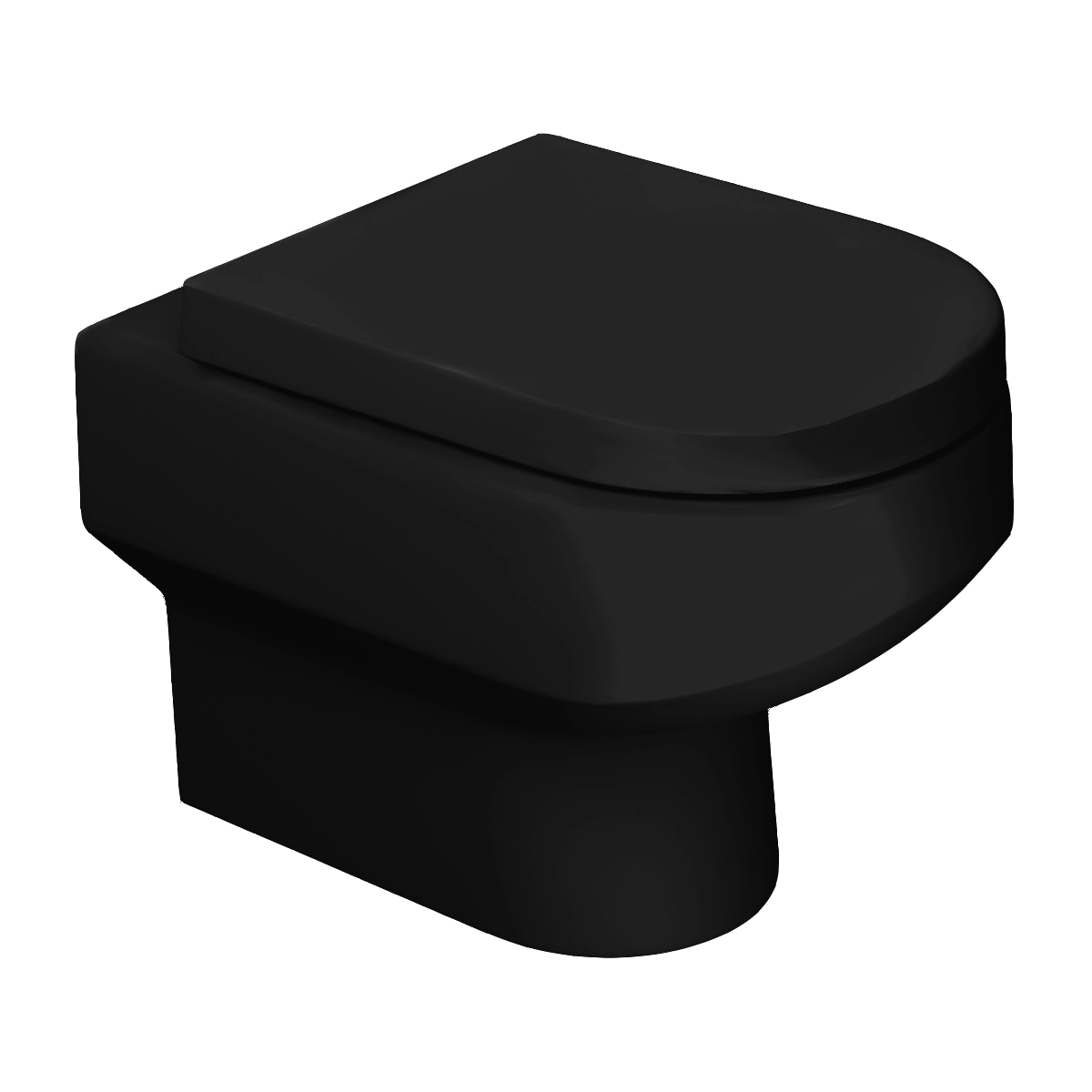 Vaso Sanitário Convencional Preto Fosco Saída Vertical Carrara Ébano Deca