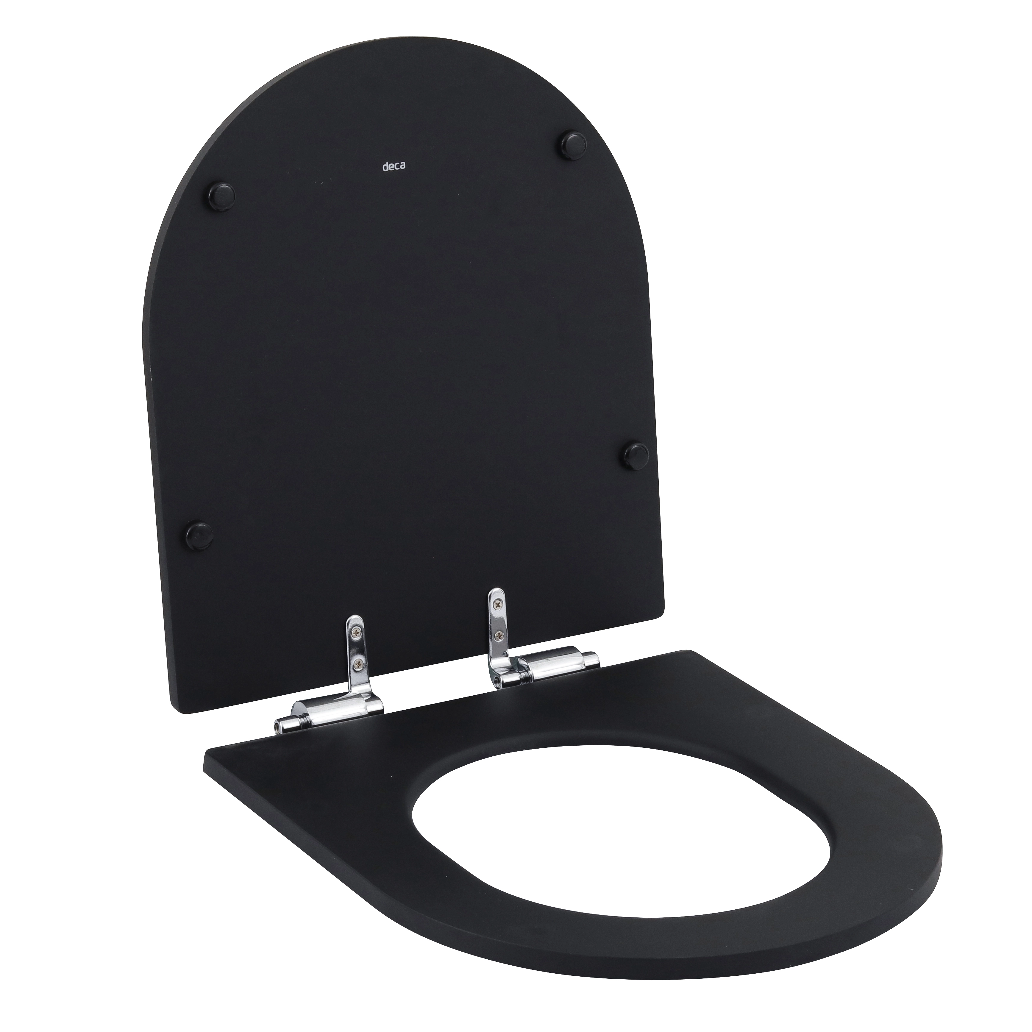 Assento Sanitário Formatos Nuova com Soft Close Oval ABS e Poliéster Ébano Fosco Deca