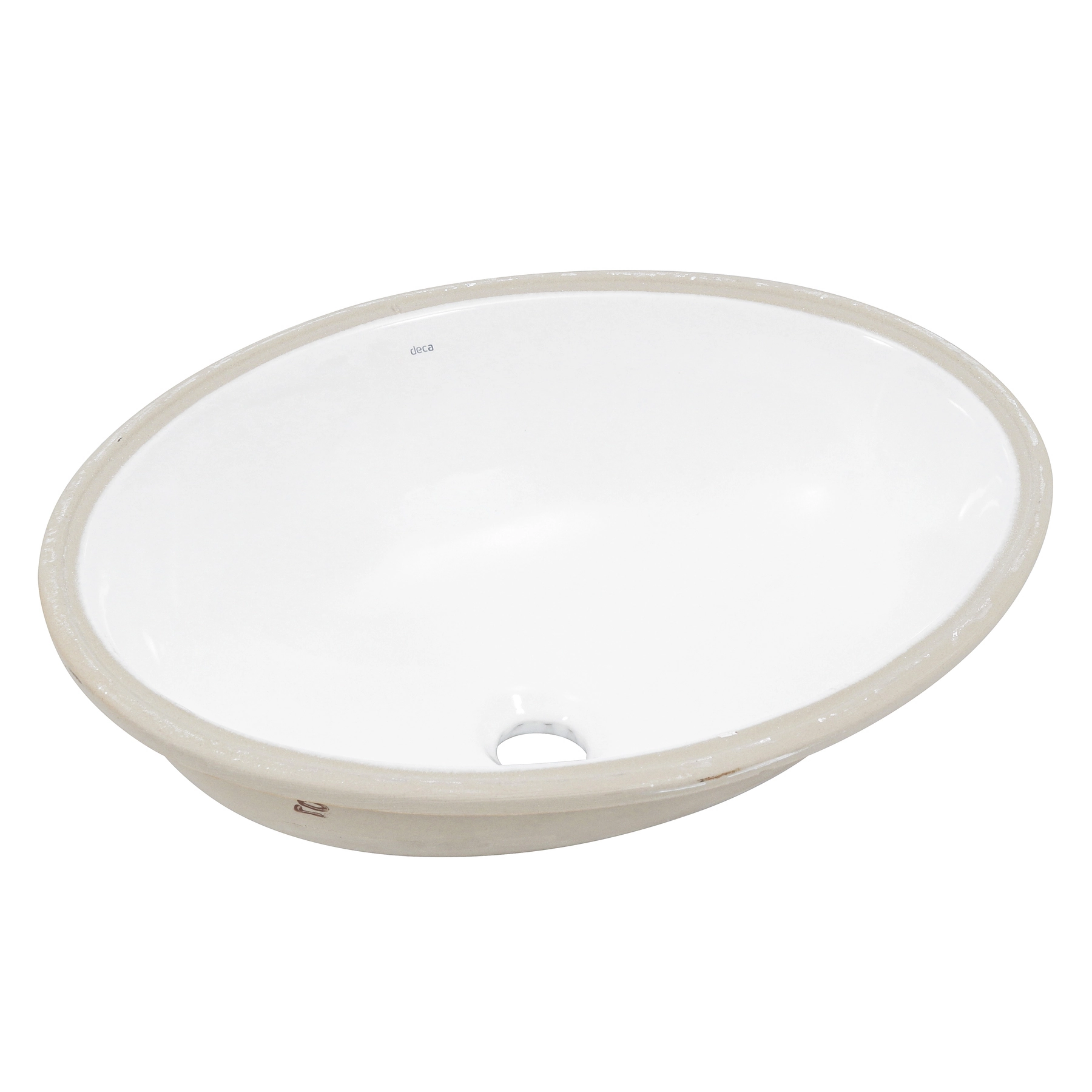 Cuba para Banheiro de Embutir Louça Oval Gelo 48,5x37,5cm L 37 17 Deca