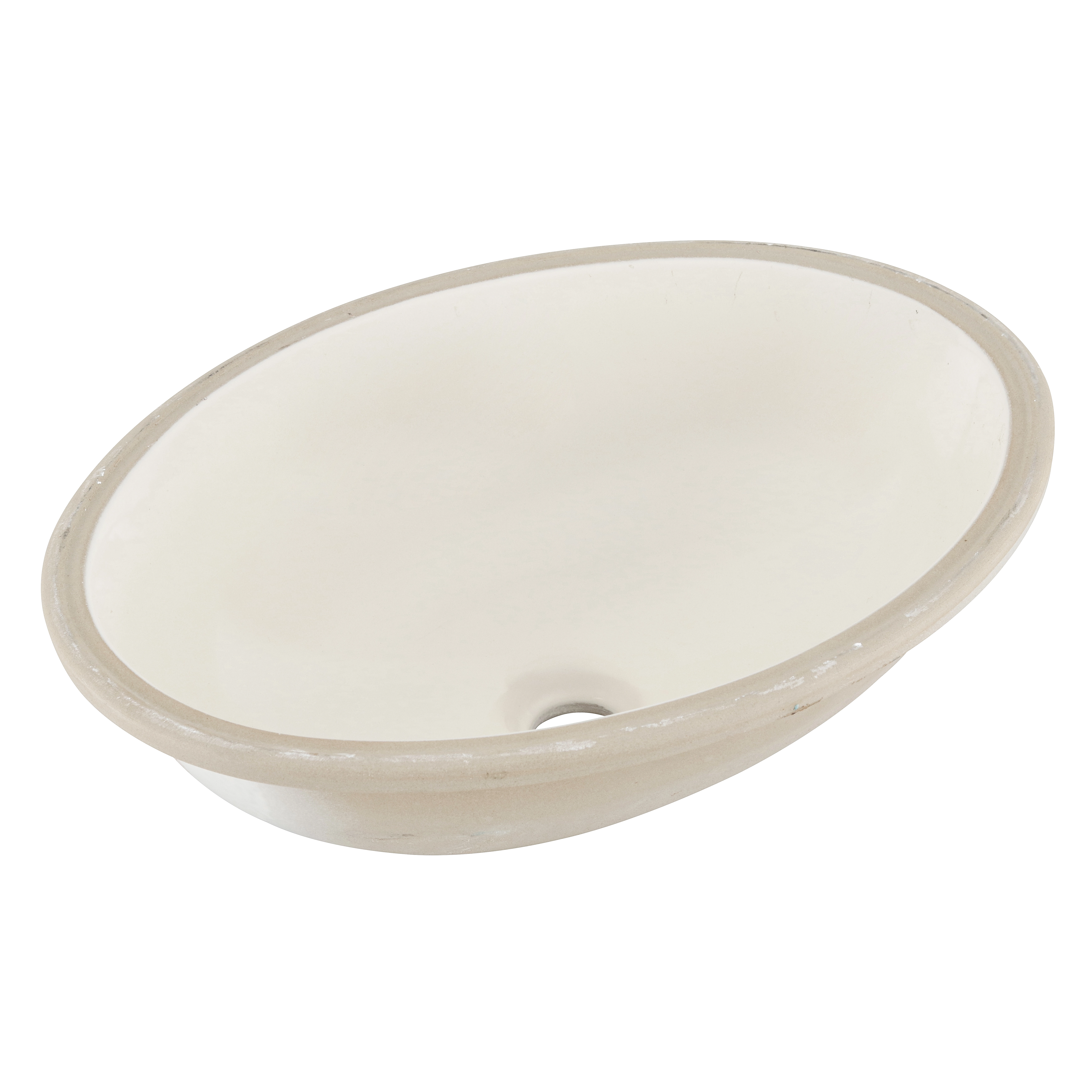 Cuba para Banheiro de Embutir Louça Oval Creme 48,5x37,5cm L 37 37 Deca