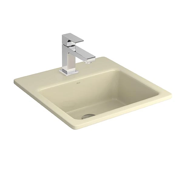 Cuba de Sobrepor Cerâmica Quadrada Creme 18,5x42x42cm L.730.37 Deca