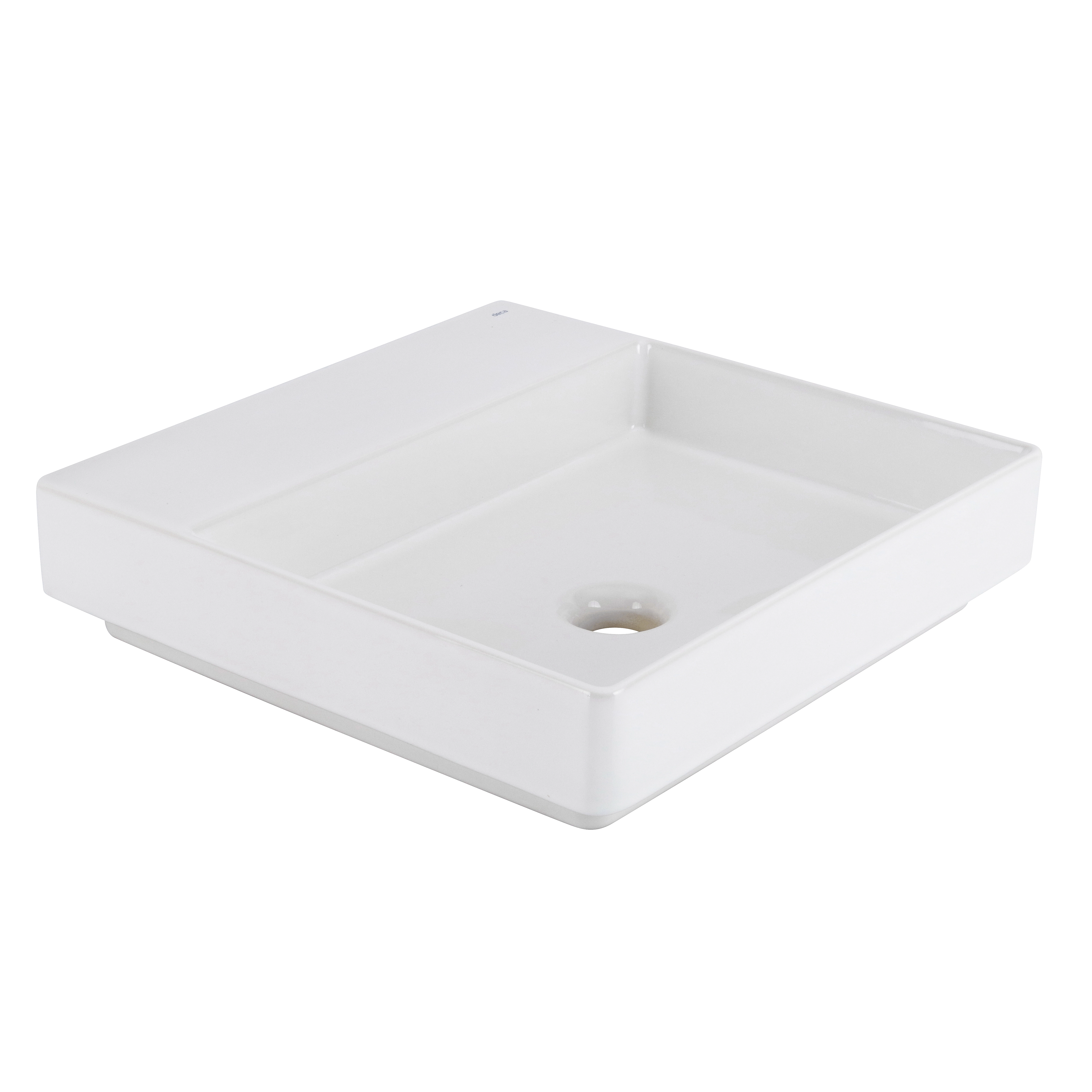 Cuba de Sobrepor Quadrada Cerâmica L 129 17 Branco 10x40x40cm Deca