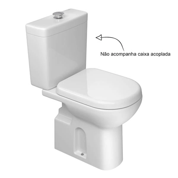 Vaso Sanitário para Caixa Acoplada Saída Vertical Vogue Plus Conforto Branco Deca